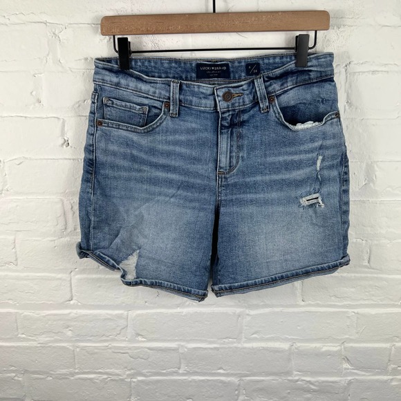 Lucky Brand Pants - Lucky Brand Los Angeles Women's Boyfriend Jean Shorts Distressed Blue Size 6